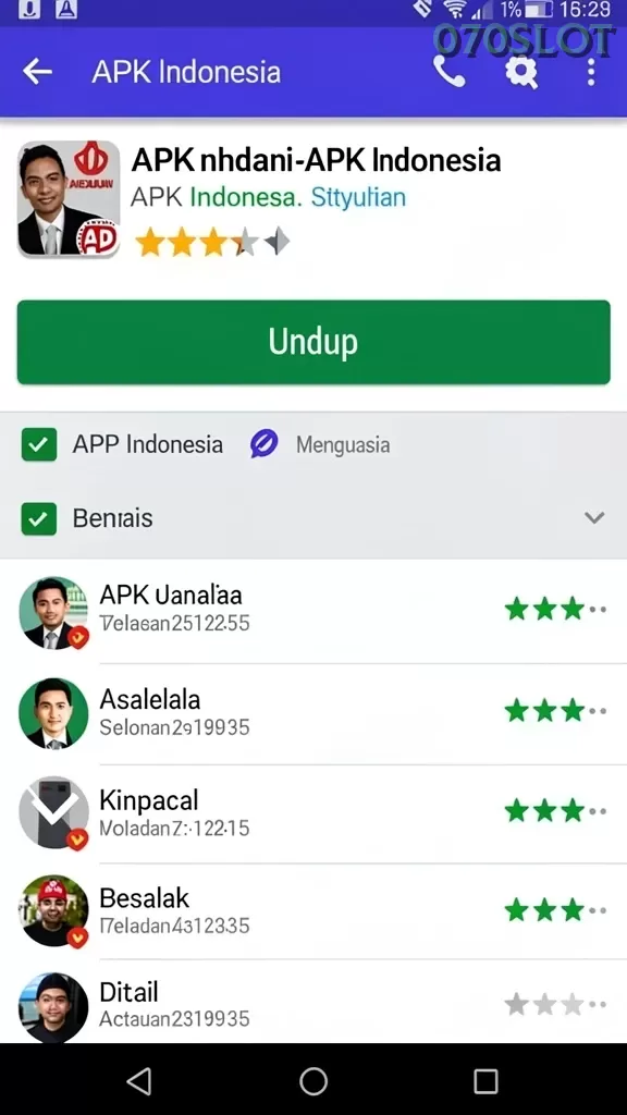 Cuplikan layar 777RT — halaman utama